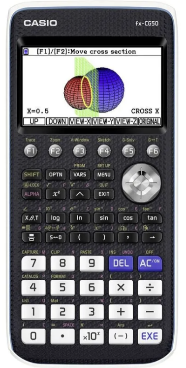 Calculadora gráfica Casio fx-CG50 con pantalla a color y gráficos 3D autorizada para exámenes IB